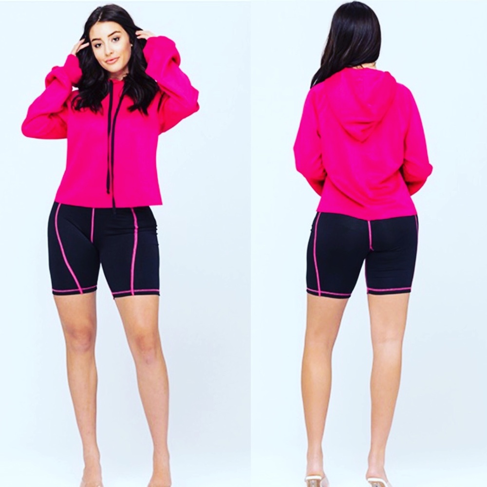Neon Biker Short Set